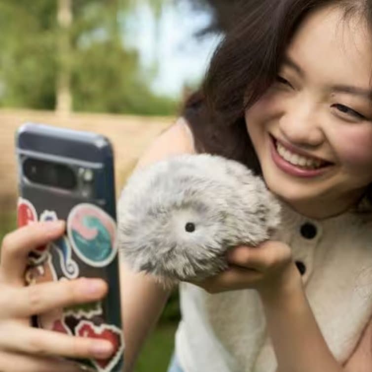 The calculator company made a fuzzy robot with emotions. You raise it like a pet.